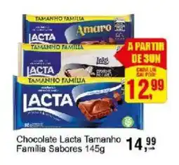 Negreiros Chocolate Lacta Tamanho Família Sabores oferta