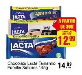 Negreiros Chocolate Lacta Tamanho Família Sabores oferta