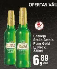Negreiros Cerveja Stella Artois Pure Gold L' Neck oferta