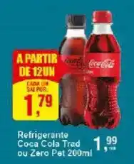 Negreiros Refrigerante Coca Cola Trad ou Zero Pet 200ml oferta