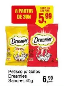 Negreiros Petisco p/ Gatos Dreamies Sabores oferta