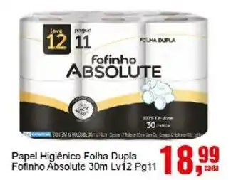 Negreiros Papel Higiênico Folha Dupla Fofinho Absolute oferta
