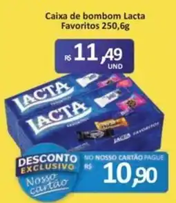 Paulistão Supermercados Caixa de bombom lacta favoritos oferta