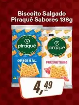 Rede Supermarket Biscoito Salgado Piraquê Sabores 138g oferta