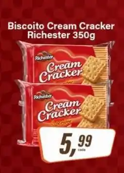 Rede Supermarket Biscoito Cream Cracker Richester - 350g oferta