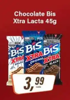Rede Supermarket Chocolate Bis Xtra Lacta 45g oferta