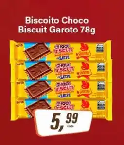 Rede Supermarket Biscoito Choco Biscuit Garoto 78g oferta
