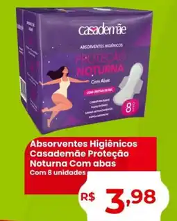 Ultrabox Absorventes Higiênicos Casademãe Proteção Noturna Com abas oferta