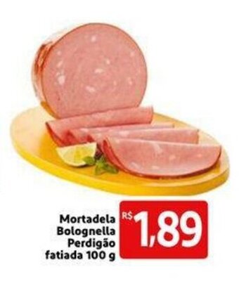 Extra Supermercado Mortadela Bolognella Perdigao fatiada 100g oferta