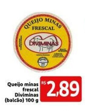 Extra Supermercado Queijo Minas Frescal Diviminas 100g oferta