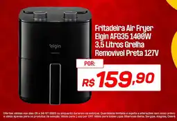 GBarbosa Fritadeira air fryer elgin afg35 1400w 3,5 litros grelha removível preta 127v oferta