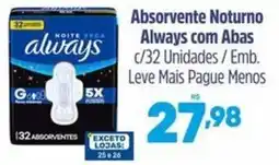 Supermercados Jau Serve Absorvente noturno always com abas oferta