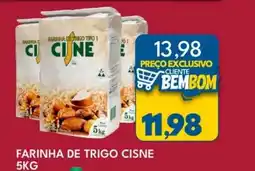 Rancho Bom Supermercados Farinha de trigo cisne oferta