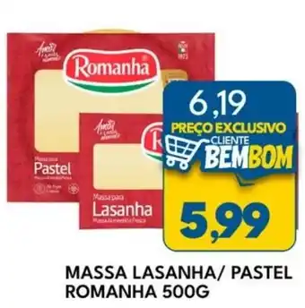 Rancho Bom Supermercados Massa lasanha/ pastel romanha oferta