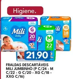 Rancho Bom Supermercados Fraldas descartáveis mili jumbinho oferta