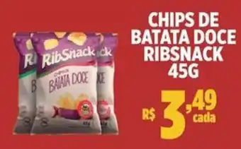Chips de batata doce ribs snack