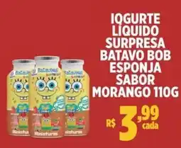 Bahamas Mix Iogurte liquido surpresa batavo bob esponja sabor morango oferta
