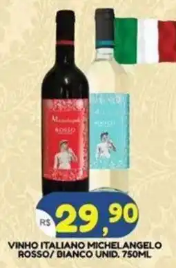 Bramil Supermercados vinho italiano michelangelo rosso/ branco unid. oferta