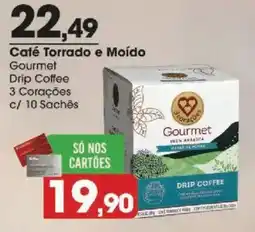 Zaffari Café Torrado e Moído Gourmet Drip Coffee 3 Corações oferta