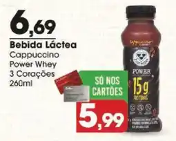 Zaffari Bebida Láctea Cappuccino Power Whey 3 Corações oferta