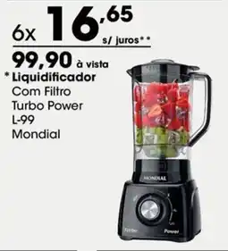 Zaffari Liquidificador Com Filtro Turbo Power L-99 Mondial oferta