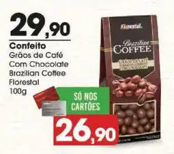 Zaffari Confeito Grãos de Café Com Chocolate Brazilian Coffee Florestal oferta