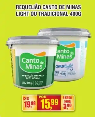 Zebu Carnes Supermercados Requeijão canto de minas light ou tradicional oferta