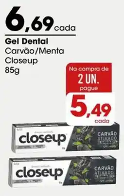 Zaffari Gel Dental Carvão/Menta Closeup oferta