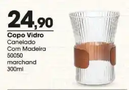 Zaffari Copovidro canelado com madeira oferta