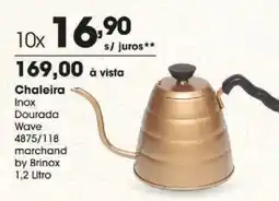 Zaffari Chaleira inox dourada wave oferta