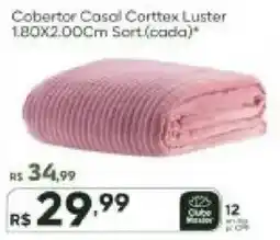 Master Supermercados Cobertor Casal Corttex Luster oferta