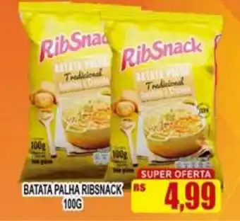 Supermercado leal batata palha ribs snack oferta