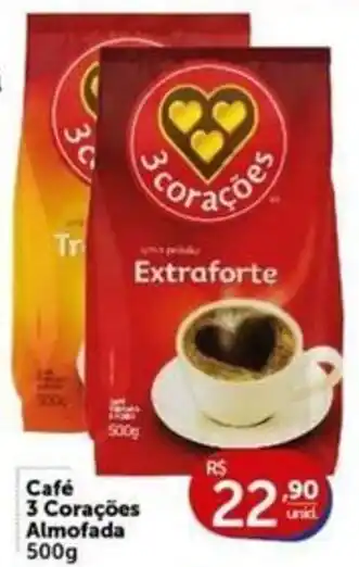 Pires Café 3 Corações Almofada oferta