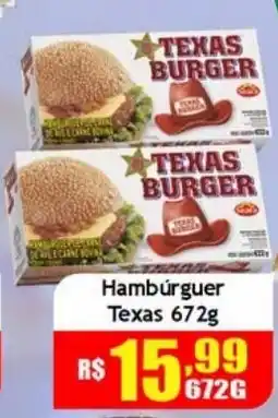 Supermercado Kibe Hambúrguer texas oferta