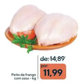 Coop Peito de frango com osso - kg oferta
