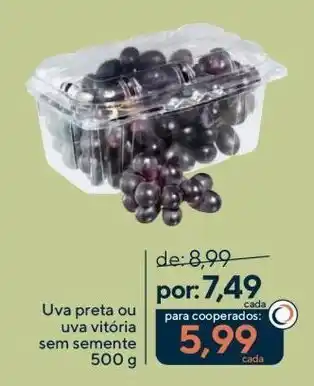 Coop Uva preta ou uva vitória sem semente oferta