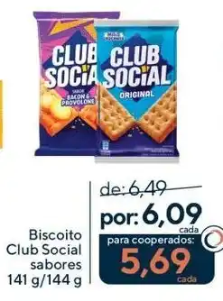 Coop Biscoito club social sabores oferta