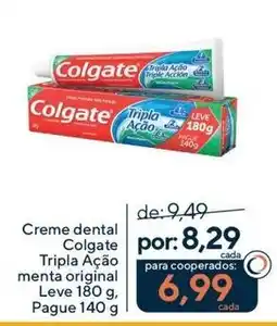 Coop Creme dental Colgate Tripla Ação menta original oferta