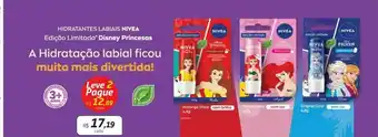 Hidratante labial nivea morango shine edição limitada disney bela 4,8g