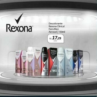 Drogal Desodorante rexona clinical fem/men aerosol 150ml oferta