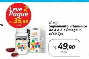 Drogal Borg suplemento vitamínico de a a z + ômega 3 c/60 cps oferta