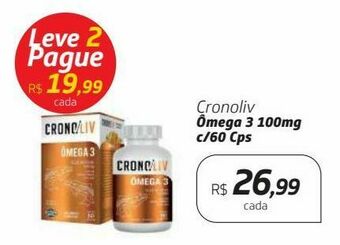Drogal Cronoliv ômega 3 100mg c/60 cps oferta