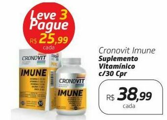 Drogal Cronovit imune suplemento vitamínico c/30 cpr oferta