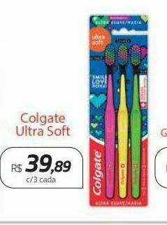 Drogal Escova dental colgate 3un oferta