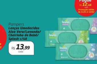 Drogal Pampers lenços umedecidos c/48 oferta