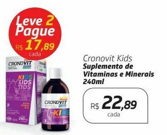 Drogal Cronovit kids suplemento de vitaminas e minerais 240ml oferta