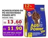 Assaí Atacadista Apti - achocolatado em pó instantaneo power oferta