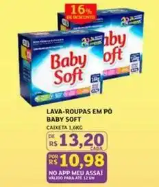 Assaí Atacadista Baby soft - lava-roupas em po oferta