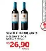 Assaí Atacadista Helena - vinho chileno santa tipos oferta