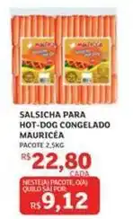 Assaí Atacadista Mauricéa - salsicha para hot-dog congelado oferta